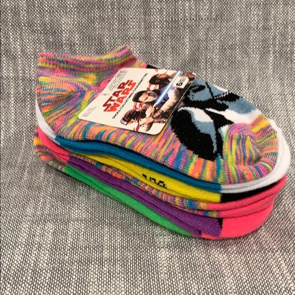 Girl’s Star Wars 6pk No-Show Socks - Picture 3 of 3